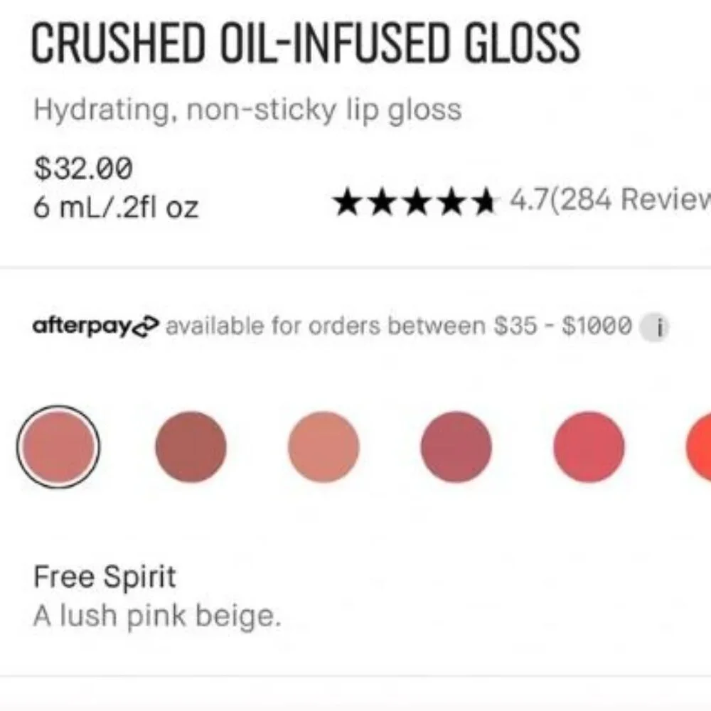 BOBBI BROWN crushed oil-infused gloss free spirit nude pink full size NIB